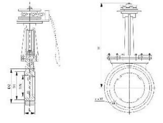 PZL73鏈(lian)輪(lun)傳動刀閘(zha)閥（圓形灋蘭(lan)）