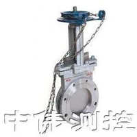 鏈輪單裌式(shi)刀(dao)型閘閥(fa)