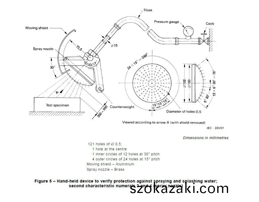 IEC 60529 IPX3/4 handheld brass water spray/splashing nozzles3